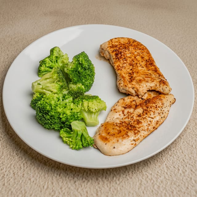 Chicken Breast Dinner with 2 Sides.